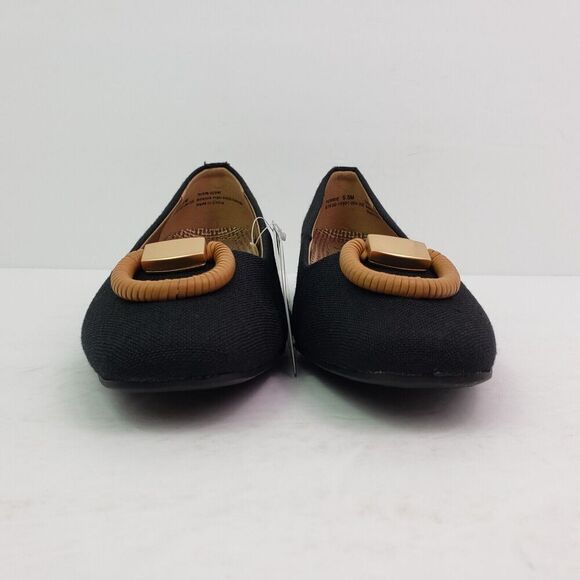 Baretraps Posture+ Perrie Womens Sz 5.5 Black Slip On Formal Ballet Flats Shoes - Picture 6 of 16